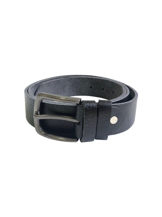 Black Texture Leather Belt for Men | Casual and Formal wear