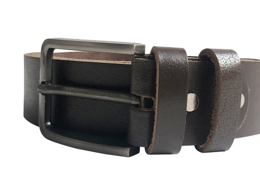 Dark Brown Leather Belt for Men | Casual and Formal wear
