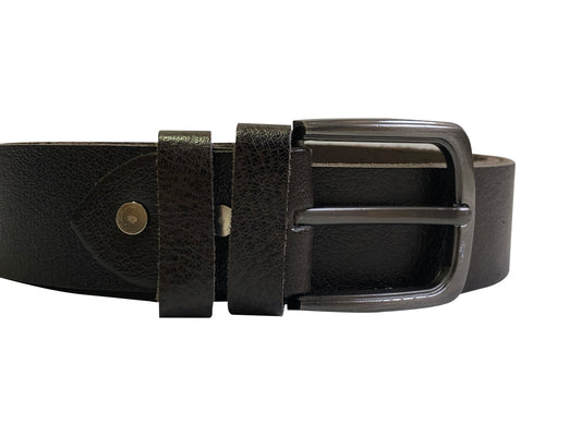 Choco Brown Texture Leather Belt for Men | Casual and Formal wear