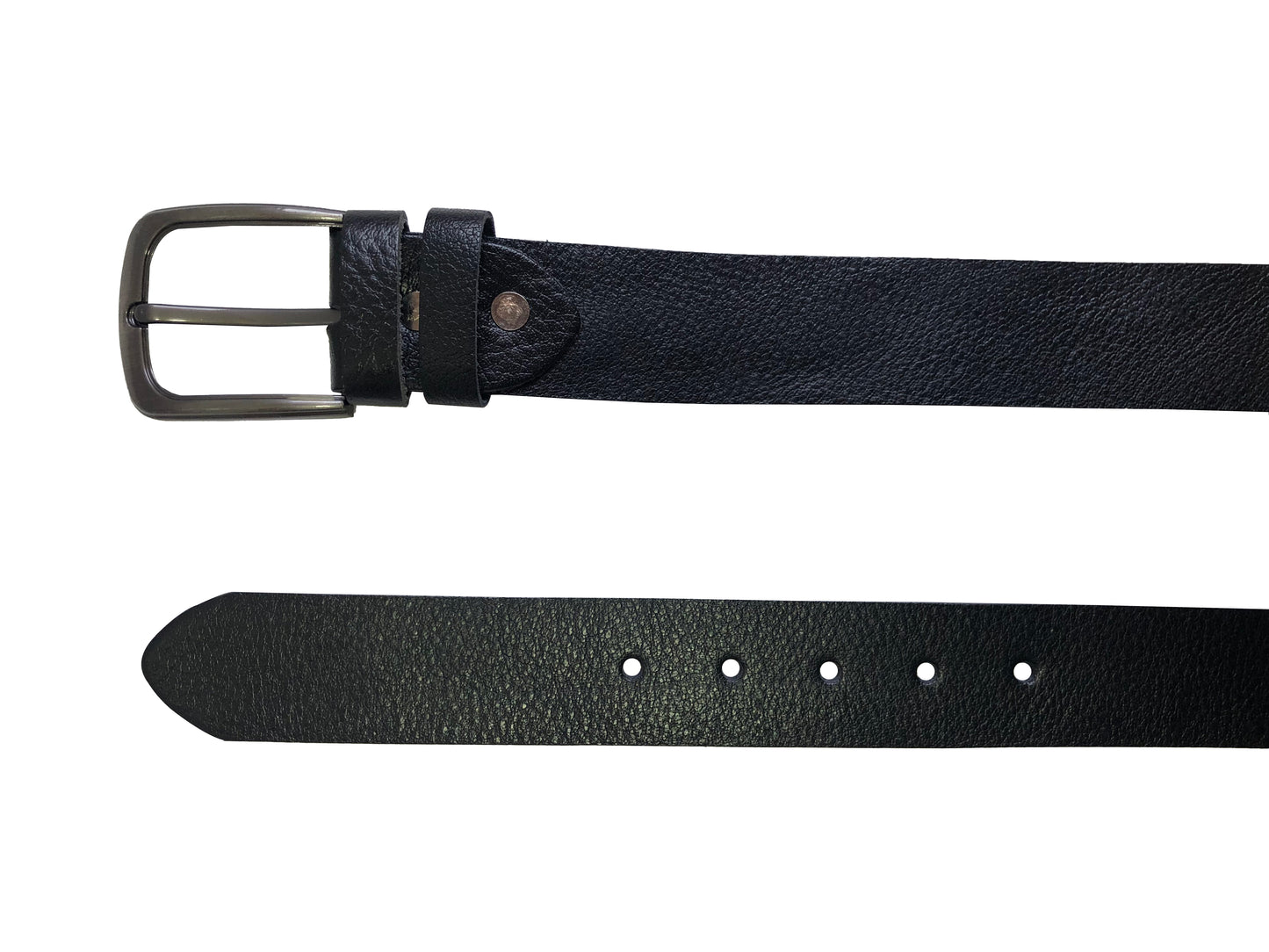Black Texture Leather Belt for Men | Casual and Formal wear