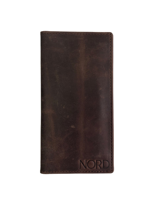 Unisex Long Leather Wallet - Choco Brown