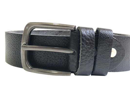Black Texture Leather Belt for Men | Casual and Formal wear