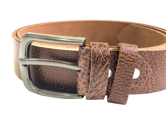 Brown Texture Leather Belt for Men | Casual and Formal wear