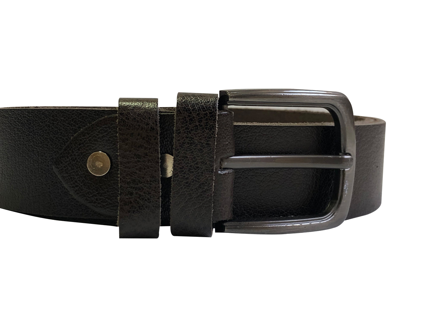 Choco Brown Texture Leather Belt for Men | Casual and Formal wear